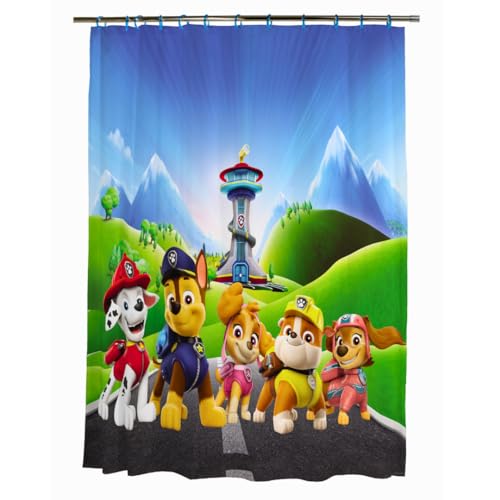 Franco Nickelodeon Paw Patrol 13 Piece Shower Curtain and Ring Set 100 Officially Licensed Product