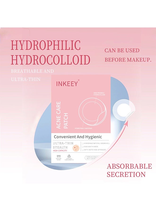 INKEEY Acne Care Patch, 72 Pieces Pimple Patches for Face, Hydrocolloid Acne Patches Zit Patches for Face Acne Spot Treatment Patch Cystic Acne Treatment Stickers Blemish Hydrocolloid Cover for all Skin Type - Image 2