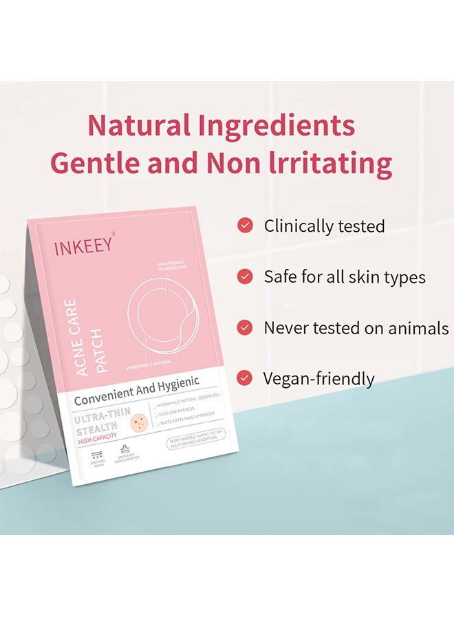 INKEEY Acne Care Patch, 72 Pieces Pimple Patches for Face, Hydrocolloid Acne Patches Zit Patches for Face Acne Spot Treatment Patch Cystic Acne Treatment Stickers Blemish Hydrocolloid Cover for all Skin Type - Image 3