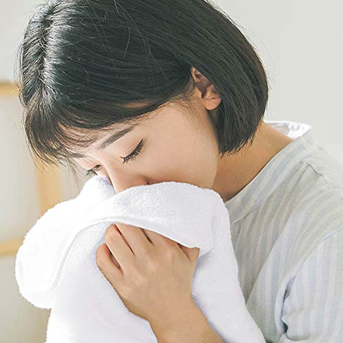 LINPOPUP Lin Cotton Hand Towels, Soft & Highly Absorbent Hand Towel for Bathroom,White 2 Pack,14 x 30 Inch - Image 3