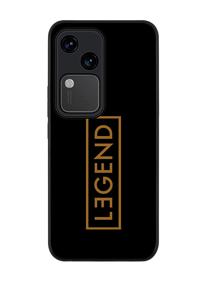 Stylizedd حافظة حواف سوداء متينة لهاتف Vivo V30 5G، حافظة مرنة رقيقة من المطاط TPU - أسطورة - Image 1