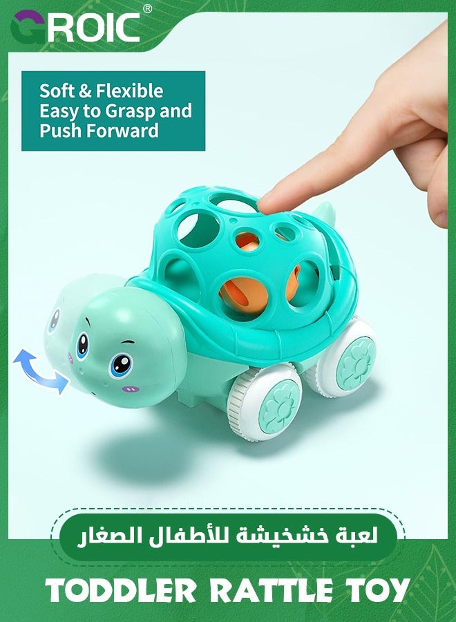 GROIC 3PCS Baby Toy Cars, Babies Car Toys,Rattles Push and Go Rattle Trucks for Infant Toddler Gifts,Cartoon Inertial Toy Car,Pull Back Car Toy - Image 4