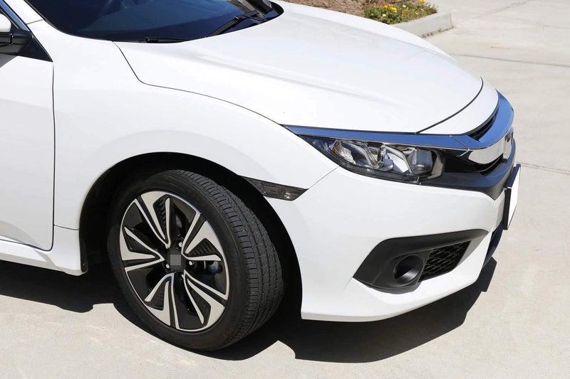 iJDMTOY JDM Smoked Lens Front Side Marker Light Lens Housings Compatible with 2016-21 Honda Civic Sedan/Coupe/Hatchback, Replace OEM Amber Sidemarker Lamps - Image 5