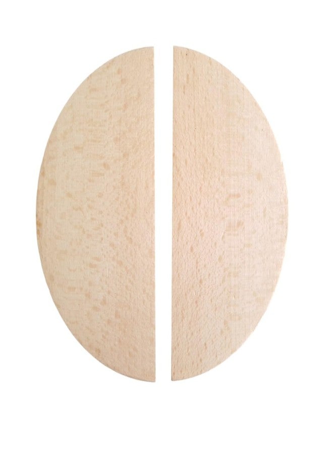 CURIOFACT Beechwood Door Handles, Round Deisgn, Wardrobe Handles, Pair of 2 Half Round Handles (Beechwood Handle, 8 inch Dia) - Image 4