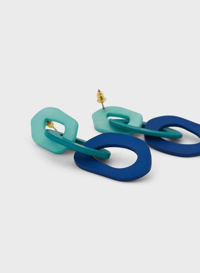 جينجر اقراط بنمط كتل الألوان - Image 2