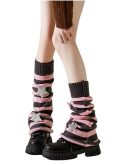 Realfrog Leg Warmers For Women Girls Trendy Pile Socks Star Pattern Knitted Leg Warmers Y2k Socks Kawaii 80s Party Accessories Clothes  - Image 1
