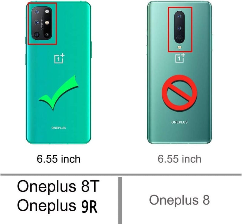 Nishtech غطاء خلفي هجين شفاف فائق النعومة نحيف مضاد للغبار مع حماية الكاميرا لهاتف OnePlus 8T / OnePlus 9R - Image 2