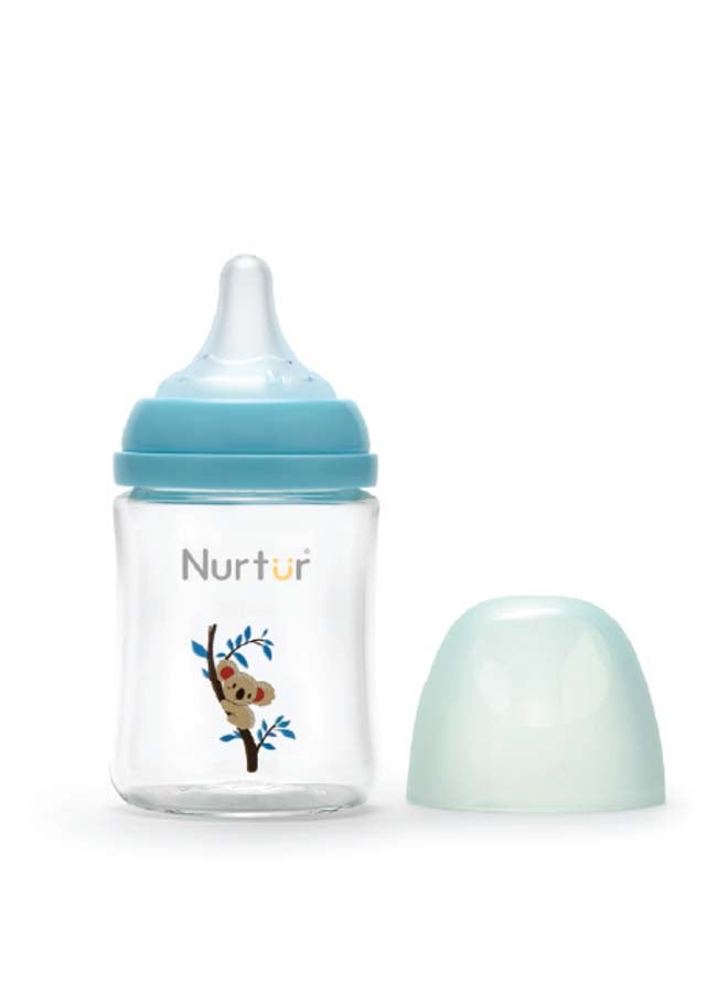 Nurtur Nurtur Cozi - 160Ml Anticolic Glass Feeding Bottle - Blue  - Image 2