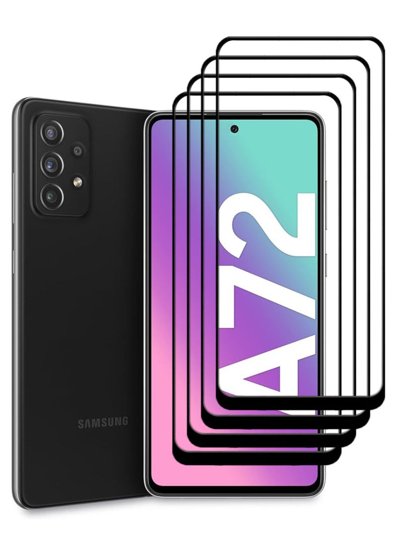 ACLIX 4 Pieces Antistatic ESD Dustproof Premium Quality High Definition Tempered Glass Screen Protector Designed For Samsung Galaxy A72 - Image 1