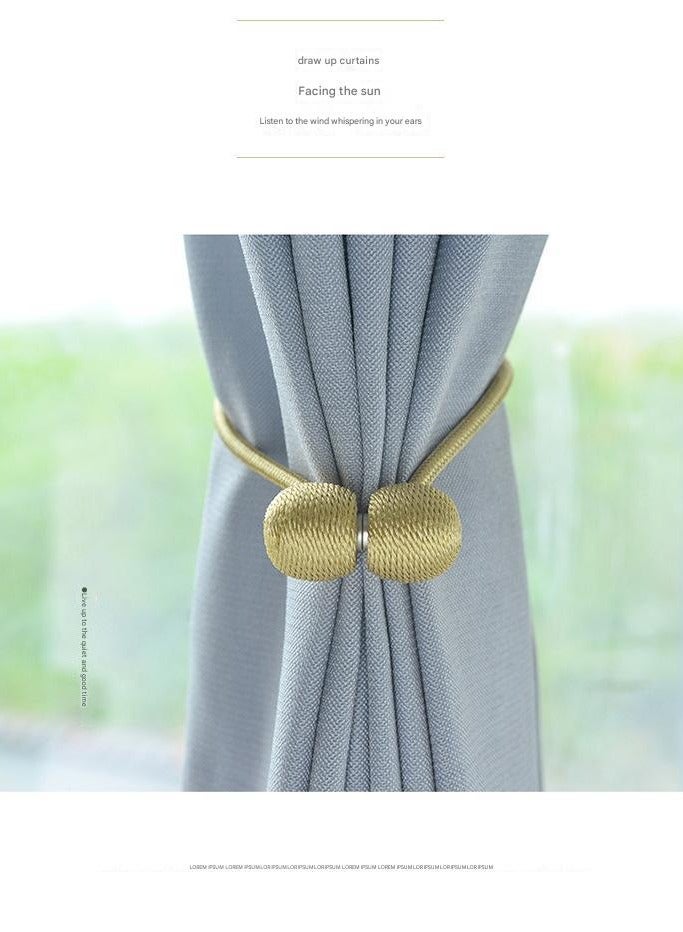 Household Curtain Magnetic Buckle Modern Simple Curtain Magnetic Buckle Strap (1 Pair)  - Image 3