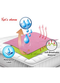 Kid's Charm Kids Charm Instant Dry Water Proof and Reusable MatBed ProtectorAbsorbent Dry Sheets 100cm X 70cm Medium Peacock Blue  - Image 3