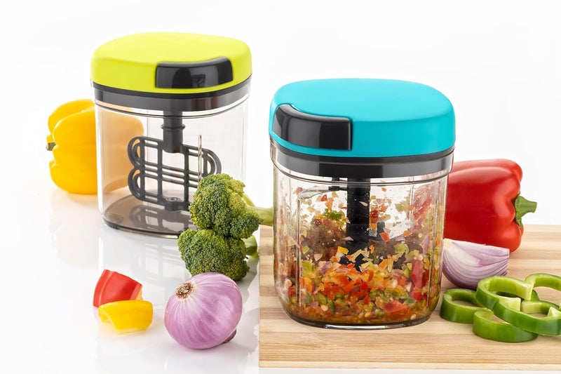 Stysol Polypropylene Mini Handy and Compact Chopper with 3 Blades for Effortlessly Chopping Vegetables and Fruits for Your Kitchen 1100 ML - Image 1