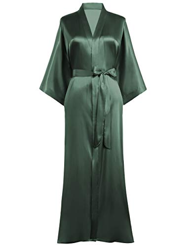 PRODESIGN Satin Kimono Robe Women Long Silky Kimono Bathrobe Sleepwear Wedding Bridesmaid Robe - Image 1