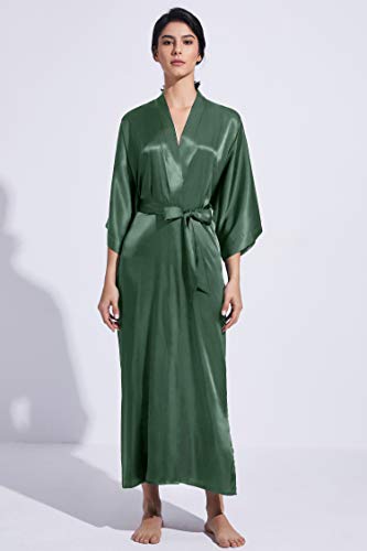 PRODESIGN Satin Kimono Robe Women Long Silky Kimono Bathrobe Sleepwear Wedding Bridesmaid Robe - Image 5