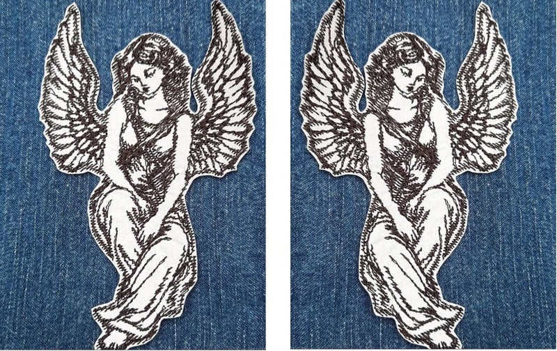 Angel Girl Embroidery sew Patch 4 inch Pack of 2 - Image 1
