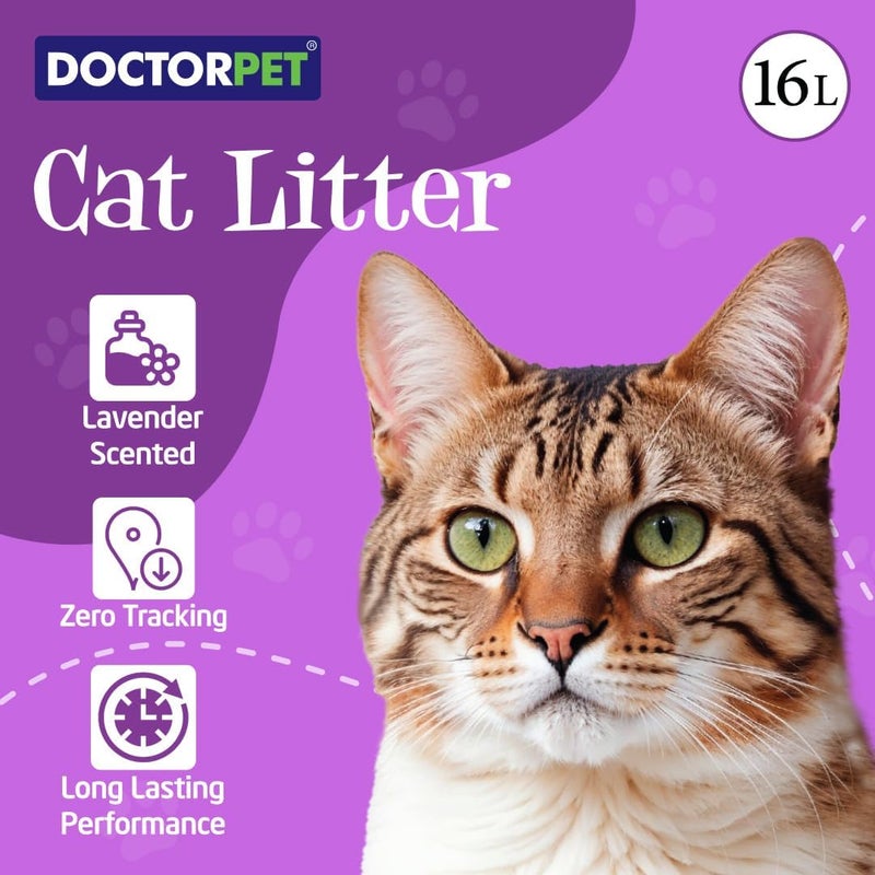 DoctorPet Doctor Pet Lavender Scented Cat Litter 16L - Image 3
