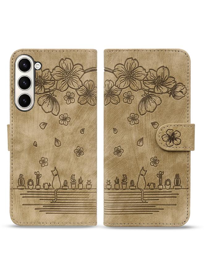 إيروريكس جراب لهاتف Samsung Galaxy Z Fold6 مصنوع من الجلد المنقوش برسومات قطة ساكورا الكرتونية - Image 2