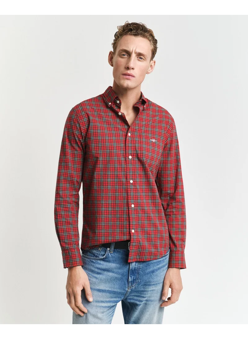 غانت Gant Regular Classic Poplin Tartan Shirt