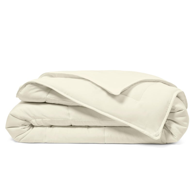 Cosy House Collection Cosy House Collection Luxury Down Alternative Comforter  Blend of Rayon Derived from Bamboo  Bedroom Essentials  All Season Use  Box Stitch Construction  Duvet Loops FullQueen Cream 