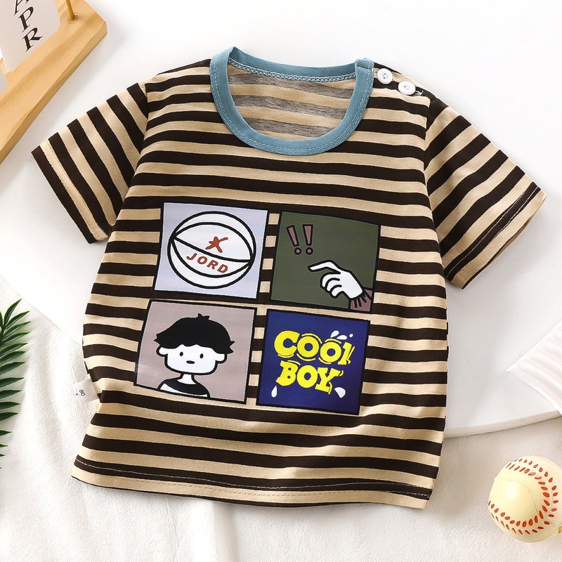 New Children'S Short Sleeve T-Shirt Cotton Girls Summer Baby Baby Summer Children'S Clothing New Boys Jacket - Image 2