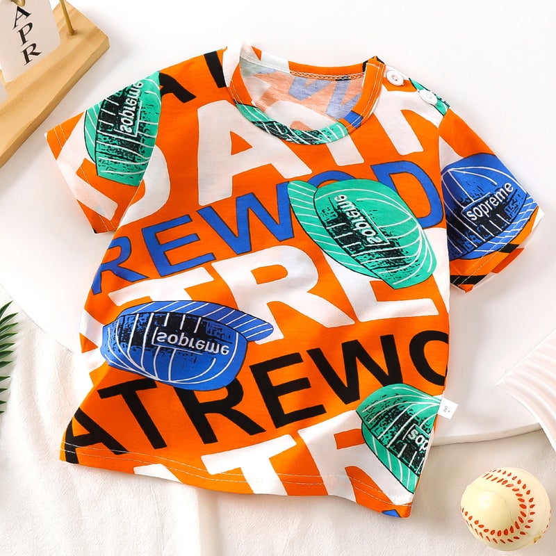 New Children'S Short Sleeve T-Shirt Cotton Girls Summer Baby Baby Summer Children'S Clothing New Boys Jacket - Image 4