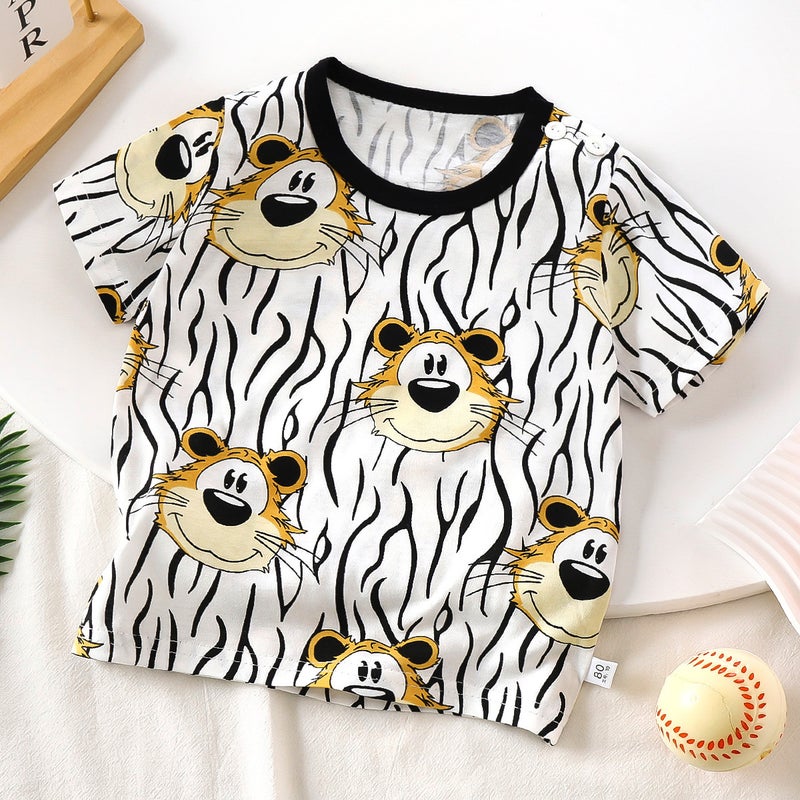 New Children'S Short Sleeve T-Shirt Cotton Girls Summer Baby Baby Summer Children'S Clothing New Boys Jacket - Image 1
