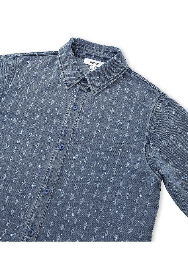 Ipekyol Rhinestone Denim Shirt - Image 5