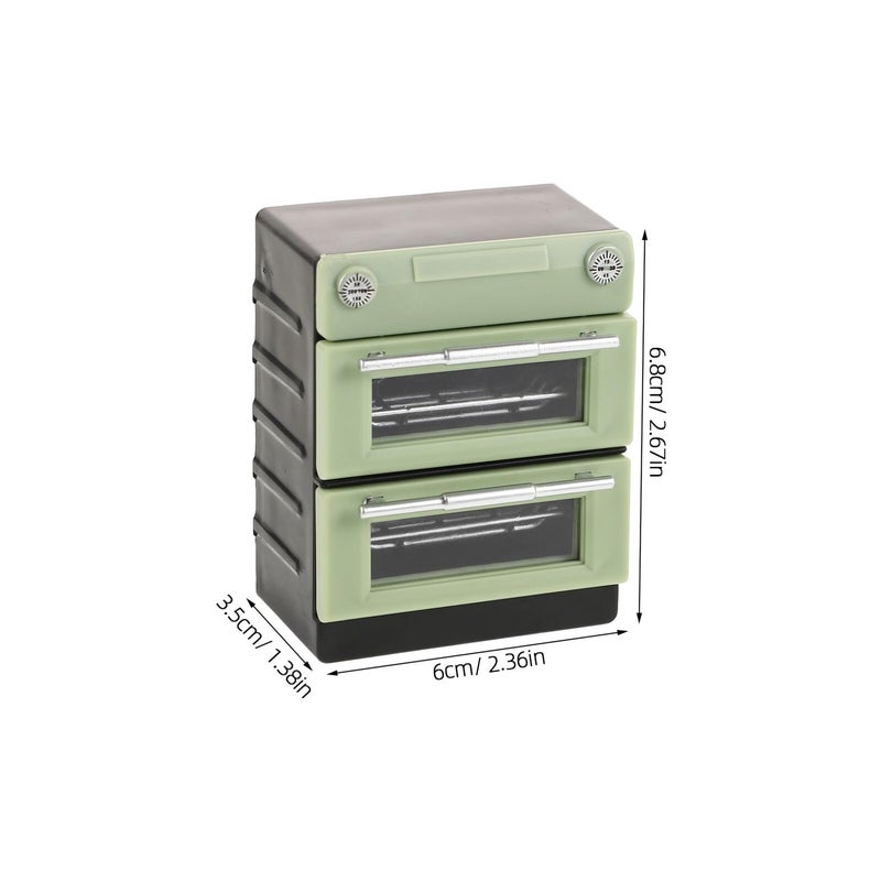 Miniature Dollhouse Oven Model with Grid Pattern Realistic Kitchen Accessory for DIY Play - Image 3