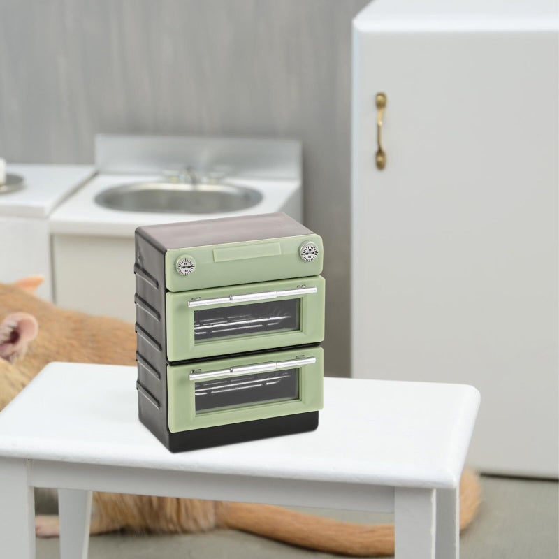 Miniature Dollhouse Oven Model with Grid Pattern Realistic Kitchen Accessory for DIY Play - Image 5