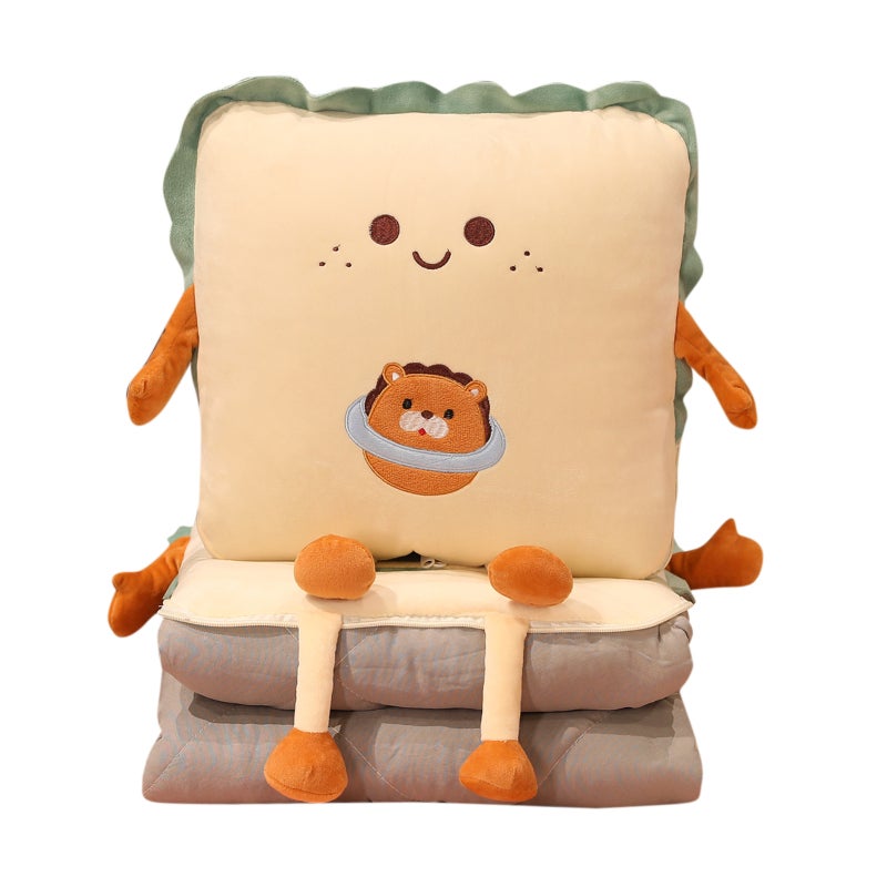 Waist Pillow 15.0"X15.0" To 47.2"X63.0" 2-In-1 Blanket Pillow - Convenient Zipper Travel Pillow For Home Office Car Use - Image 1