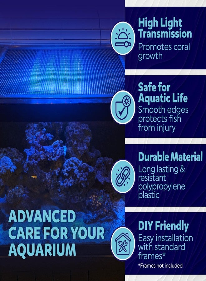 MongsterAquatics شبكة شفافة - 4 × 5 قدم - شبكة بلاستيكية لغطاء حوض السمك - غطاء حوض السمك - شبكة حوض السمك (4 × 5 قدم) - Image 4