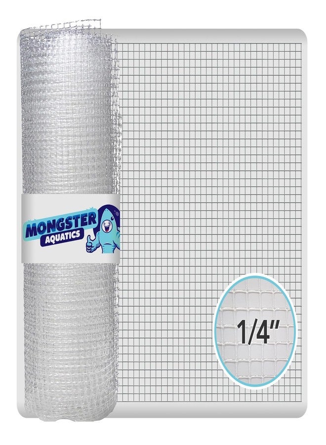 MongsterAquatics شبكة شفافة - 4 × 5 قدم - شبكة بلاستيكية لغطاء حوض السمك - غطاء حوض السمك - شبكة حوض السمك (4 × 5 قدم) - Image 1