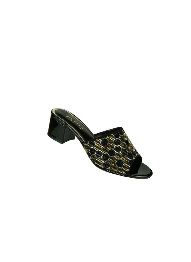 POLETTO Poletto Ladies Block Heel 169157 VS C706 Black  - Image 1