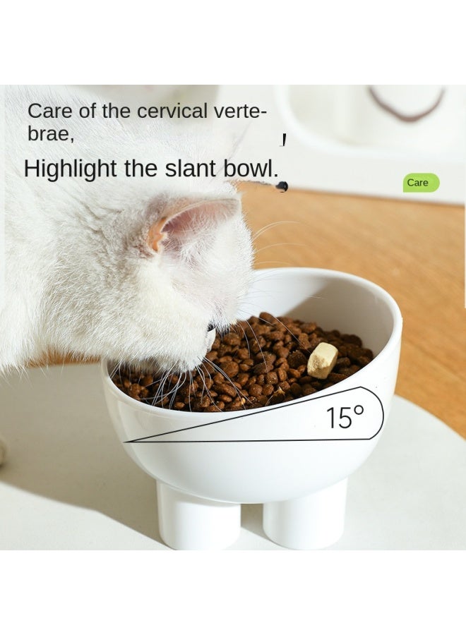KimPets Pet Food Bowl Anti-knock Dog Food Bowl Cat Drinking Water Large Caliber Cat Food Bowl Black Anti-chin Neck Bowl - Image 2