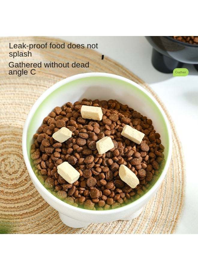 KimPets Pet Food Bowl Anti-knock Dog Food Bowl Cat Drinking Water Large Caliber Cat Food Bowl Black Anti-chin Neck Bowl - Image 3