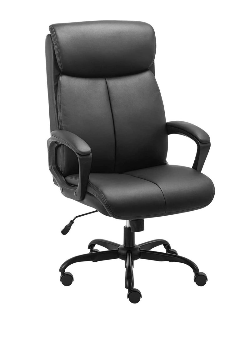 BAFCO High Back Cushion Padded Ergonomic Office Executive Adjustable Height Modern Comfort Mesh Wide Seat Home Working Study Office Staff Chair (Black) - Image 1