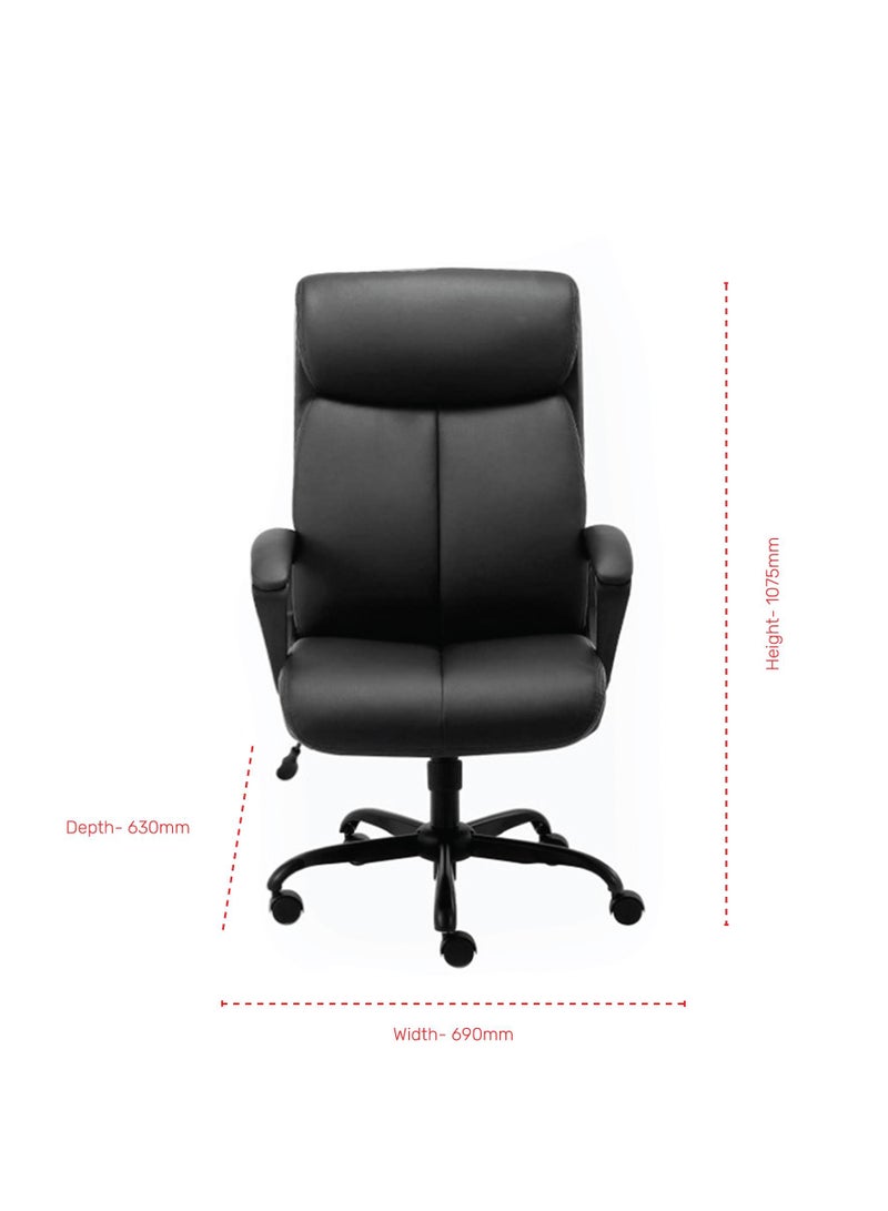 BAFCO High Back Cushion Padded Ergonomic Office Executive Adjustable Height Modern Comfort Mesh Wide Seat Home Working Study Office Staff Chair (Black) - Image 5