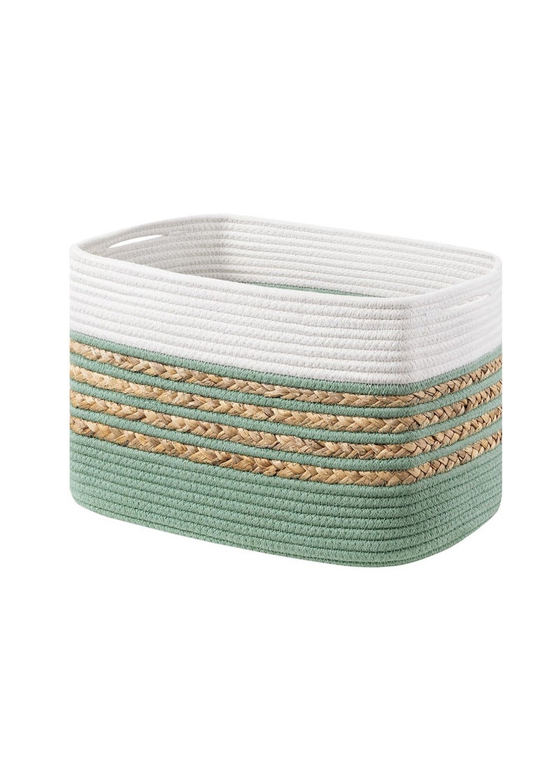 Mei Lifestyle Handwoven Storage Basket with Built-In Handles – Durable and Stylish Organizer (38x25x23 cm)  - Image 1