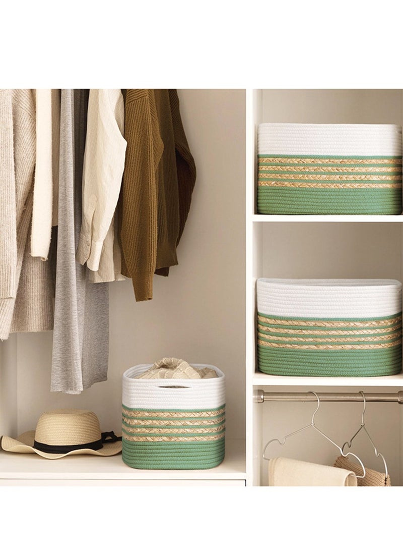Mei Lifestyle Handwoven Storage Basket with Built-In Handles – Durable and Stylish Organizer (38x25x23 cm)  - Image 2