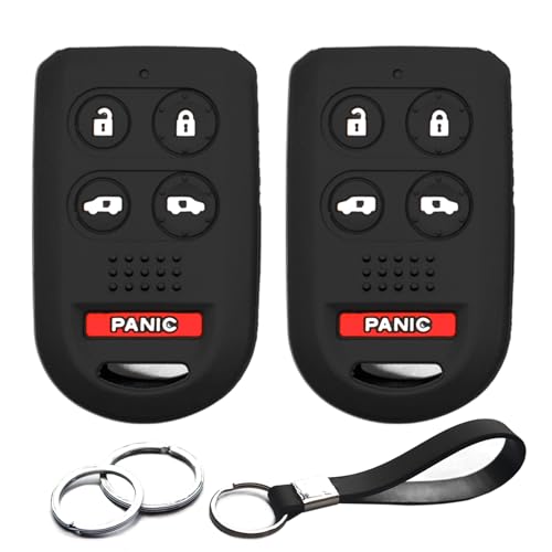 INFIPAR 2pcs Compatible with Honda Odyssey 5 Buttons Key Fob Cover Case Key Chain Protector Keyless Remote Holder - Image 1
