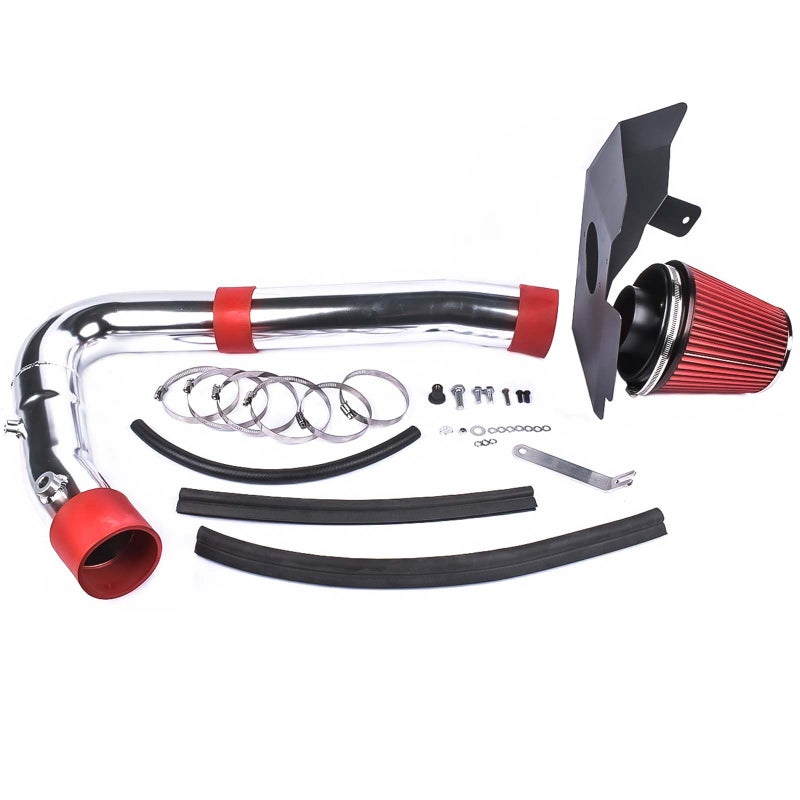 مجموعة سحب الهواء البارد Koomaha HIDG12RD01E مع فلتر أحمر ودرع حراري بديل لسيارات كرايسلر 300 دودج تشالنجر تشارجر 2011-2020