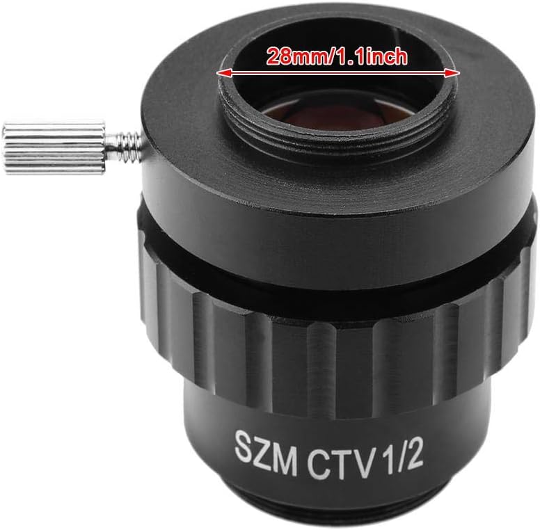 Pomya 0.5X C-Mount Objective Lens,1/2 CTV Adapter for Video Digital Camera Trinocular Stereo Microscope, Comes with 1-1/8 - Image 4