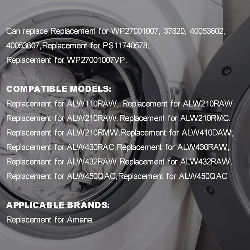 Walmine 27001007 Black Rubber Washer Drive Belt Replacement for Amana,Replaces WP27001007 37820 40053602 - Image 5