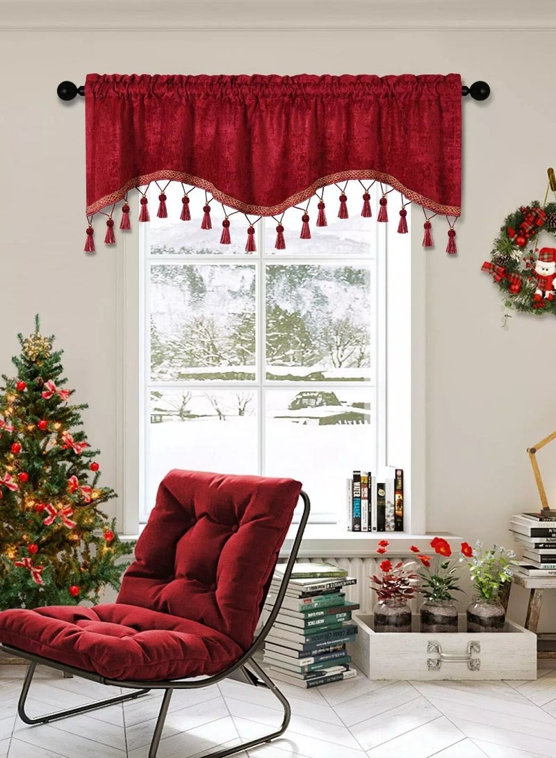 1pc Tassel Decor Window Valance  - Image 4