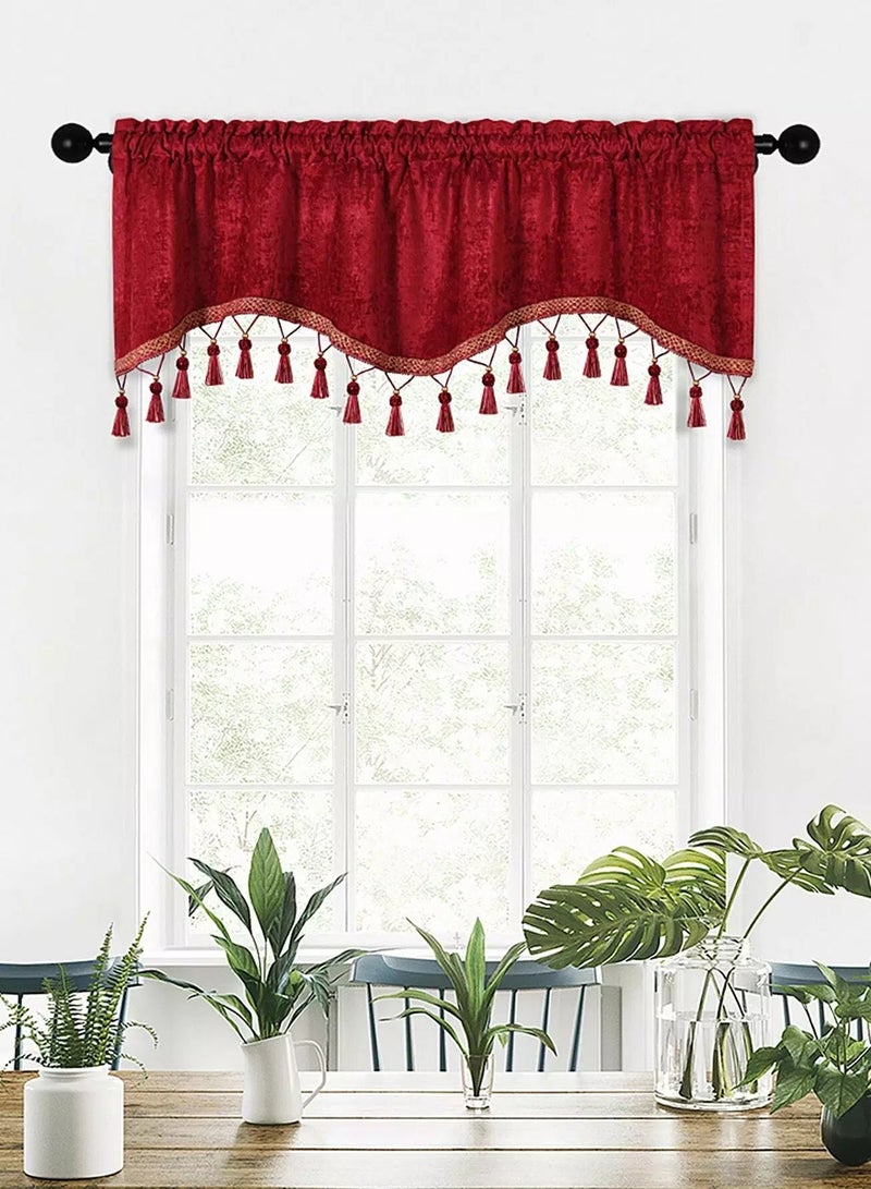 1pc Tassel Decor Window Valance  - Image 3