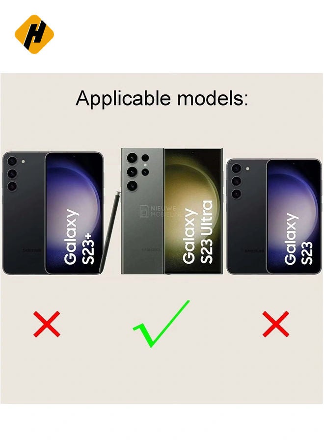 HuHa for Samsung Galaxy S23 Ultra Screen Protector with Camera Lens Protector, 9H Hardness Anti-Scratch Tempered Glass flim, Case Friendly, Anti-Fingerprint,Anti-Scratch (2+2 PACK) - Image 5
