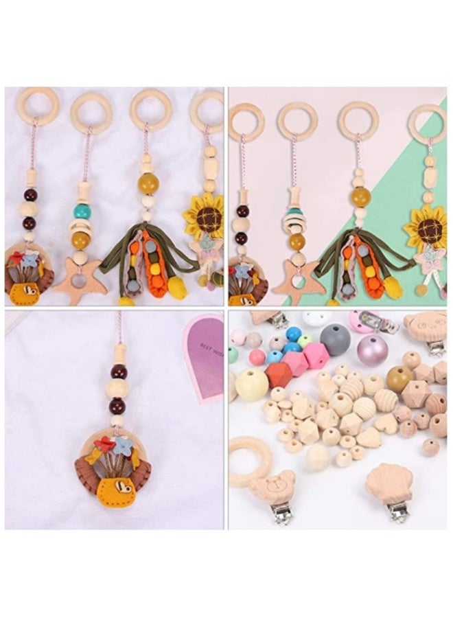4PCS Baby Hanging Toy, Wooden Baby RattlesTeether Toys, Sensory Toys for Infants and Young Children, Play Gym Frame Activity Gym Hanging Bar Baby Toy, Appease Soothing Wind Chimes Toy - Image 5