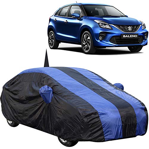 The Autostory 190 Taffeta Water Resistant Car Body Cover Compatible with Maruti Baleno (2015 to 2019) with Mirror & Antenna Pockets (Royal/Navy Blue) - Image 1