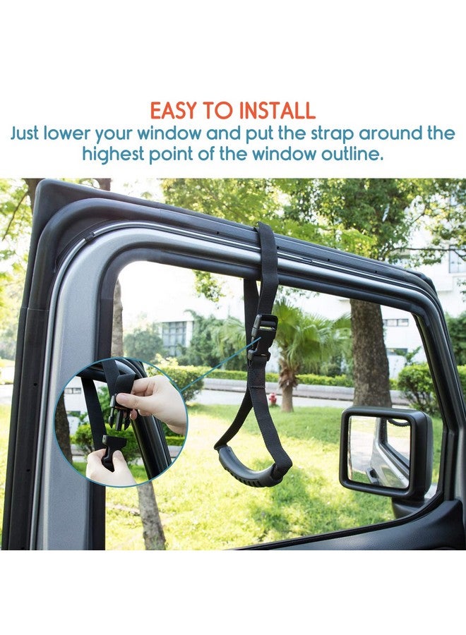 KosmoCare Adjustable Car Assist Support Handle| Standing Aid Safety Handle bar | Vehicle Support Grab Bar | Portable Nylon Grip Handle bar |Car Grab Handle - Black - Image 2
