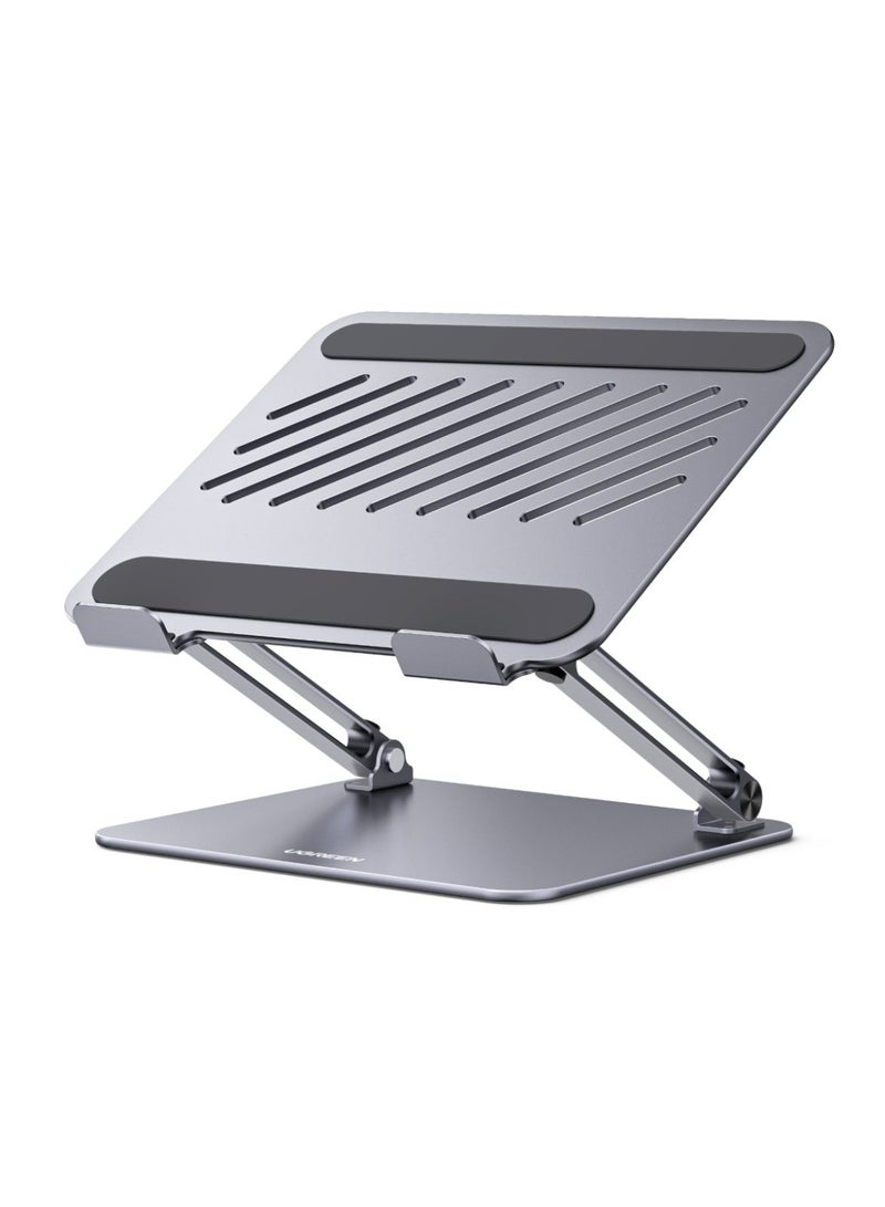 Ugreen Ergonomic Laptop Riser Adjustable Notebook Stand Portable Metal Laptop Holder Foldable Lightweight Computer Holder for Desk Aluminum Stand Fitting 10 to 16 Inch Laptop Devices, MacBook Office Home - Image 1